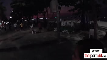 Asian teen girlfriend gives boyfriend an oiled handjob