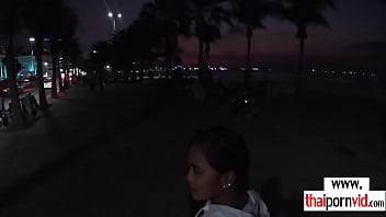 Asian teen girlfriend gives boyfriend an oiled handjob