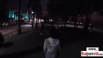 Asian teen girlfriend gives boyfriend an oiled handjob