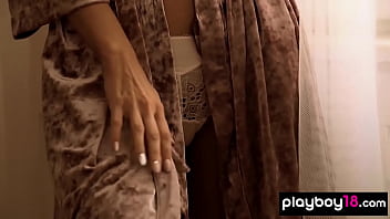 All natural ukranian Cara Mell sensual striptease show