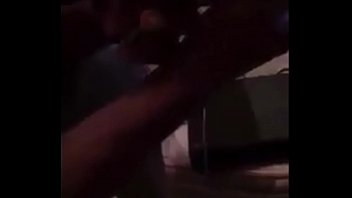 Ebony taking backshots while on the phone with b.