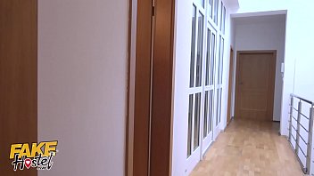 Fake Hostel Hot MILF and Young lesbian team up to fuck straight teen