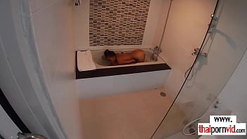 Thai girlfriend with small tits ass fucked by boyfriend