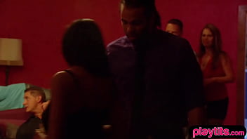 Swingers having fun in a nasty reality show