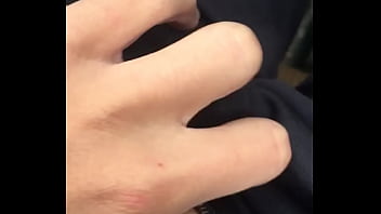 College girl pull her pubic hair outside