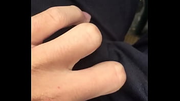 College girl pull her pubic hair outside