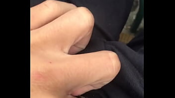 College girl pull her pubic hair outside