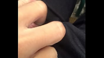 College girl pull her pubic hair outside