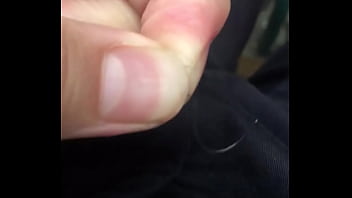 College girl pull her pubic hair outside