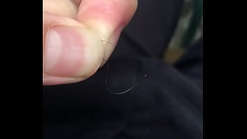 College girl pull her pubic hair outside