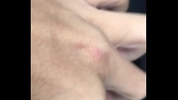 College girl pull her pubic hair outside