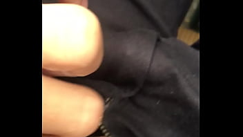 College girl pull her pubic hair outside