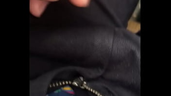 College girl pull her pubic hair outside