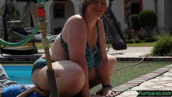 Hugetits chubby milf facesitting young guy