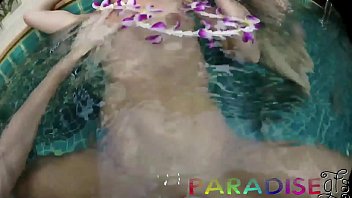 Paradise Gfs - Twins getting fucked together in swimming pool P2