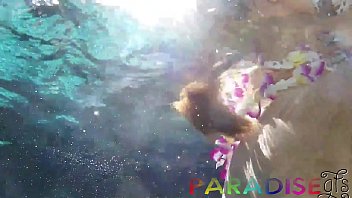 Paradise Gfs - Twins getting fucked together in swimming pool