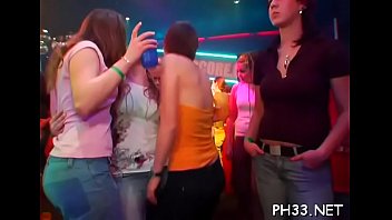 Tons of blow job from blondes and massing gangbang at night club
