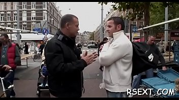 Beautiful gives sexy blowjob and takes it up her ga