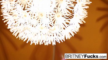 Sexy blonde in a retro tease and solo