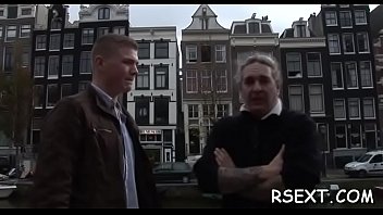 Gorgeous puts condom on rod and gives hot blowjob