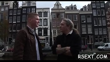 Gorgeous puts condom on rod and gives hot blowjob