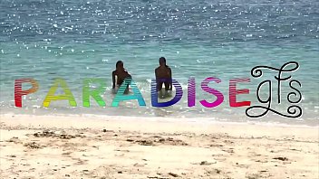 Paradise Gfs - Cock sucked poolside by set of twin sluts