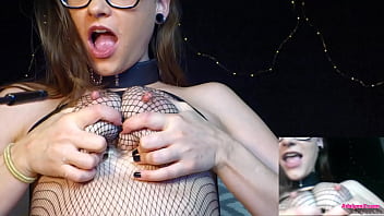 AdalynnX - Lactating Boob Massage in Fishnets
