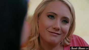 MILF and teen sucking cock in taboo threeway