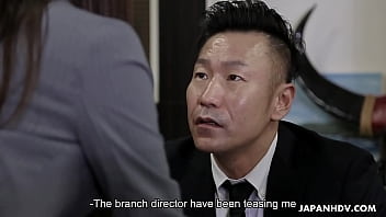 Office sluts Yui Hatano and Yoshimi Saaya share a dick