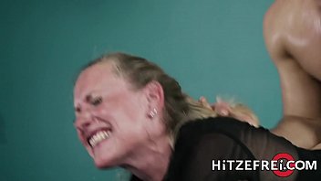 HITZEFREI Blonde German MILF fucks a y. guy