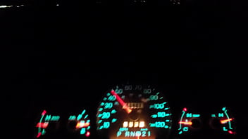 Voyeur by road and driving naked with soft cock and sexy body