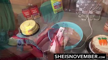 HD Face Sitting Sibling Msnovember Get Missionary Fuck Inside Her Young Black Pussy, Green Haired Step Sister Nailed By Rough Neck Step Brother In Kitchen on Sheisnovember