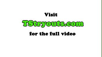 Alluring mexican tgirl wanks solo at casting