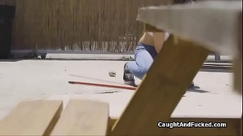 Voyeur drilling horny PAWG beauty