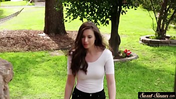 Taboo teen gets fucked and covered in cum