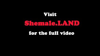 Bigtitted Cuban tranny strips and jerks solo