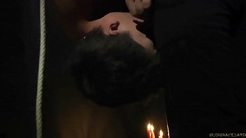 Short hair teen gets candle wax on her tits and endures bdsm punishment