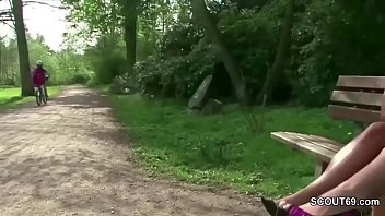 Two German Lesbian Teen Caught Licking in Public