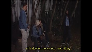 Hot brazilian milf gang banged by three street boys