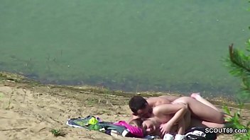 Voyeur Young German Couple Fuck at Beach of Hamburg