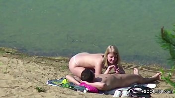 Voyeur Young German Couple Fuck at Beach of Hamburg