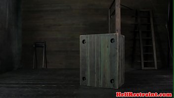 Busty bdsm sub tied and caned by guy