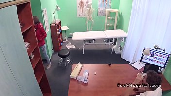 Doctor eats and fucks slim pussy