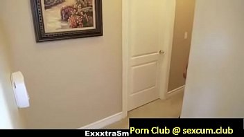 Petit flat chested girl is horny, so she calls her boyfriend and sucks off his dick, and he gets to