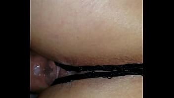Crotchless panties cum wet fuck
