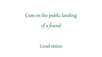 HOT HUGE CUM NUDE ON THE PUBLIC LANDING OF A FRIEND, HOMEMADE EURO AMATEUR SOLO