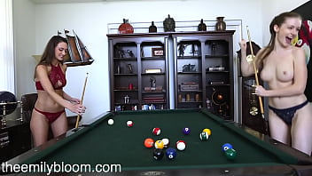 Emily Bloom &amp_ Deanna Greene Play Strip Billiards