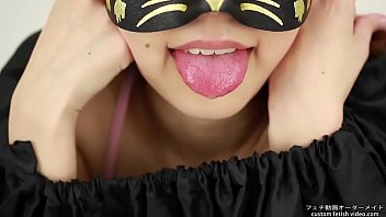 Saliva fetish A woman showing a tongue and saliva