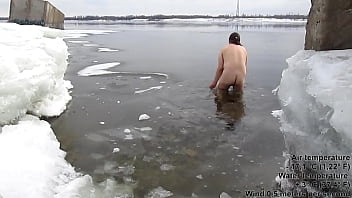 Swim with a long deep dildo (45 cm in ass) in WATER!! #3