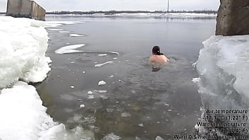 Swim with a long deep dildo (45 cm in ass) in WATER!! #3